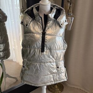 Michael Kors Silver Puffer Vest